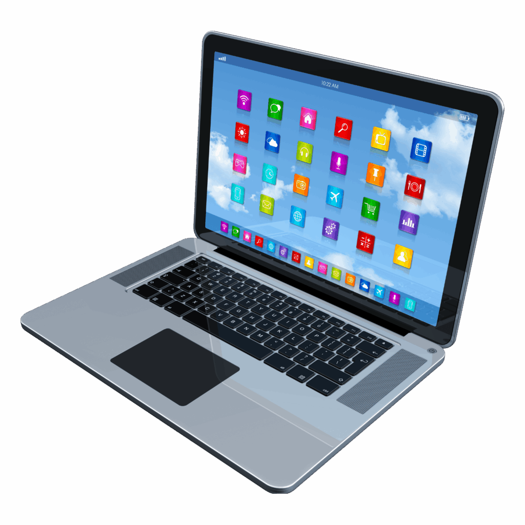 UniTV app running on laptop screen