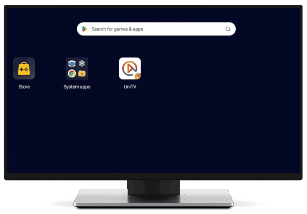 UniTV APK interface running on PC 2