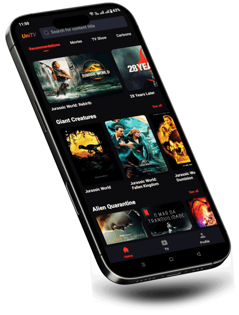UniTV APK mobile Android streaming application